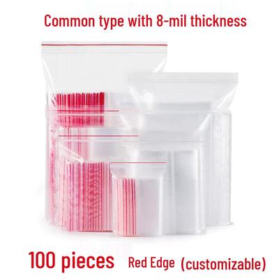ZISIZ Transparent Self-Sealing Food Storage Bags