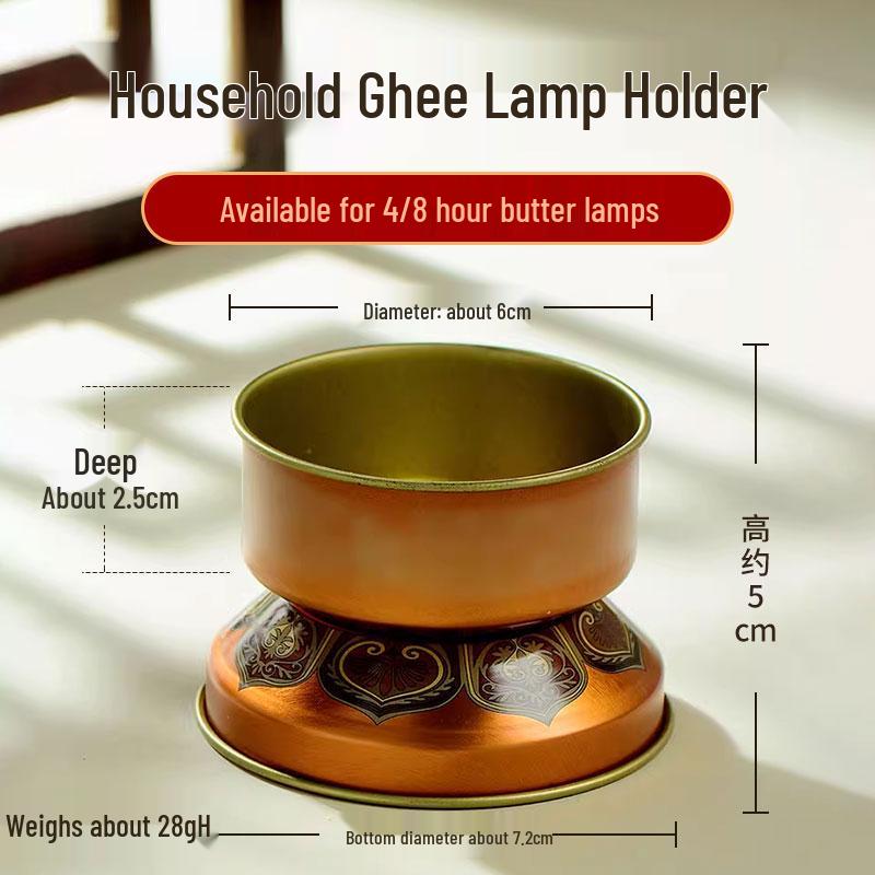 Plant-Based Aromatherapy Candle: Smokeless Indoor Butter Lamp for Buddha Offerings, Lasts 4/8 Hours