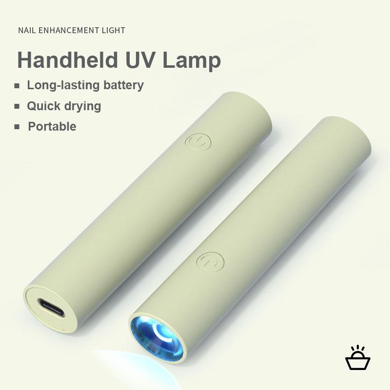 [New!!]Mini Portable Nail Quick Drying Lamp Handheld UV Adhesive Glue Usb Charging Flashlight Diy Manicure Tools
