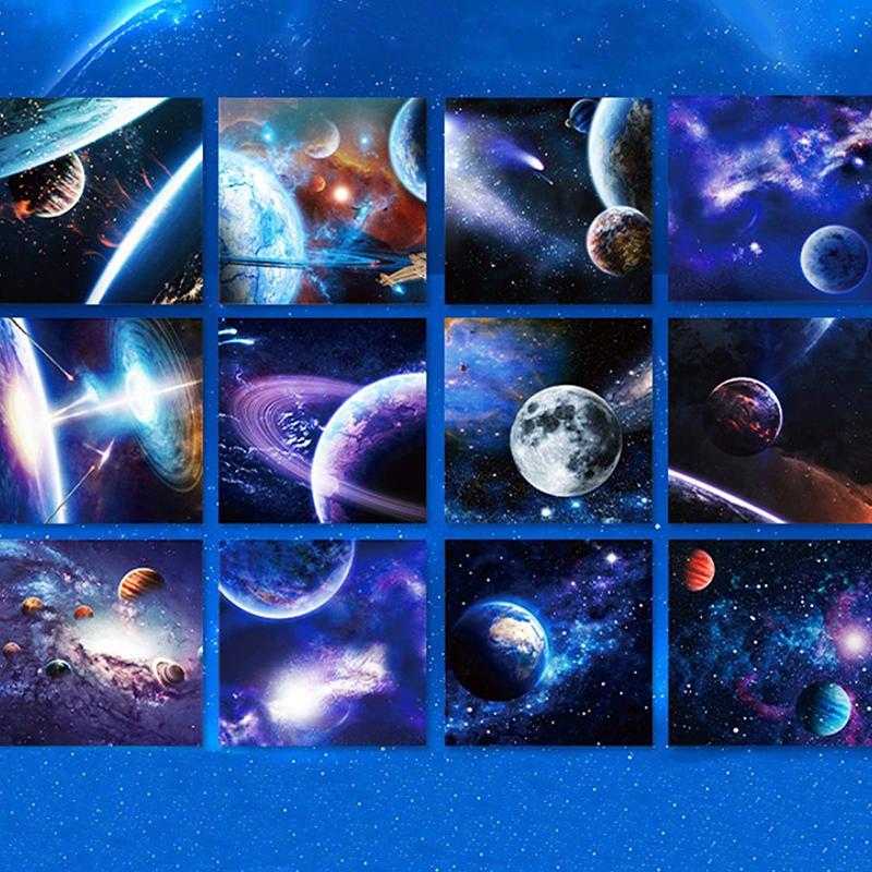 Bview Art 50 Sheets 15x15cm Colorful Square Origami Easy Fold for Folding Double-Sided DIY Handcrafts Paper for School Kids Item