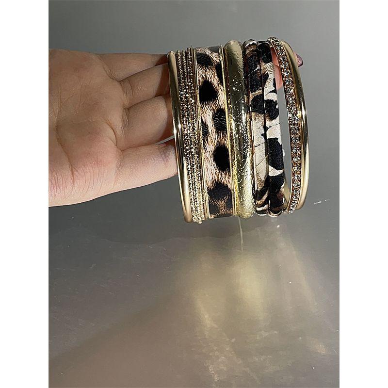 Fashion Affordable Luxury Style Multi-Layer Leopard Print Micro-Inlaid Bracelet Bracelet Women's 2025 New Arrival Stylish Fashion Elegant Bracelet