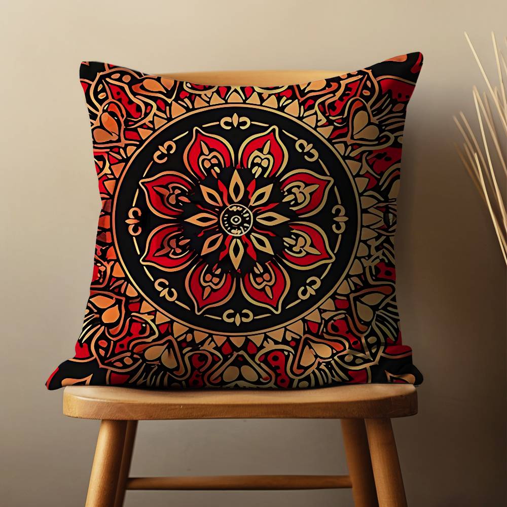 Beauty Mandala Art Totem Pillow Case For Room Sofa Cushion Cover Suitable For Home Bedroom Decoration And Protector
