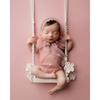 Vintage Wooden Prop Macrame Swing for Newborn Photography Props Babies Infants Photo Shooting Chair Pod Accessories Fotografia