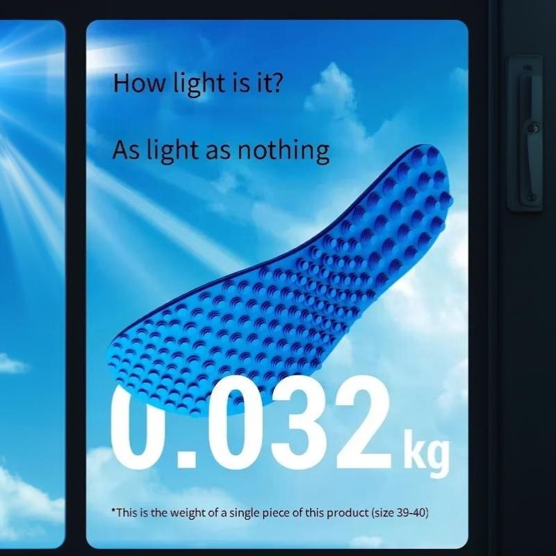 1 Pair Unisex Soft Acupressure Massage Insoles Trimmable Non-slip for Sneakers Boots Foot Pain Relief Outdoor Activities