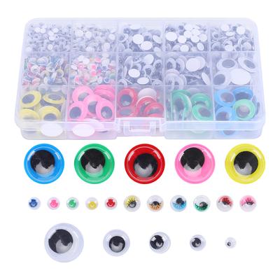 1500Pcs Doll Eyes Plastic Color Back Adhesive DIY Children Plush Animal Toy Accessories