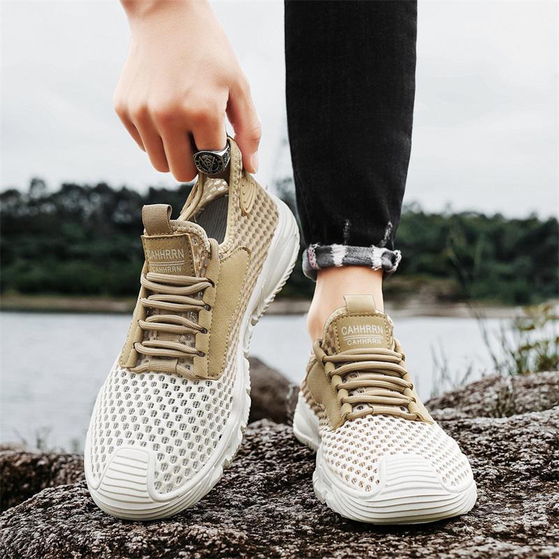 Summer Mesh Hollow Breathable Casual Shoes Light and Comfortable Sports Shoes Large Mesh Running Trendy Shoes