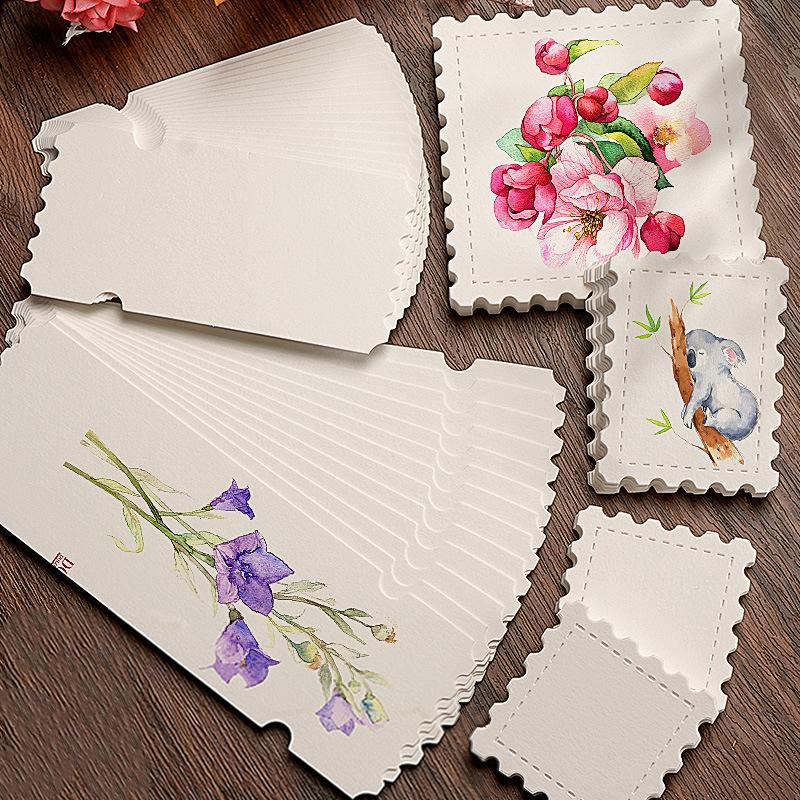Stamp Ticket Stub Watercolor Painting Paper 50% Cotton 25 Sheets 300G Fine Lines Portable Water Color Paper Art Supplies