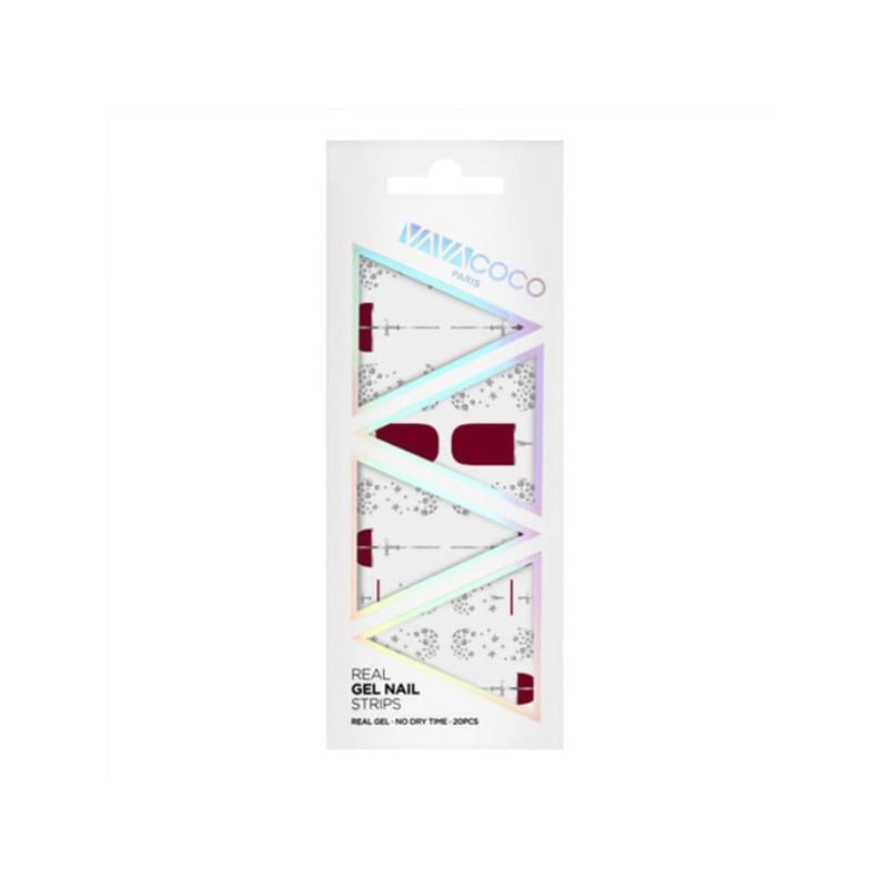 

Bling Easy Gel Nail Sticker Seekstar Silver Burgundy