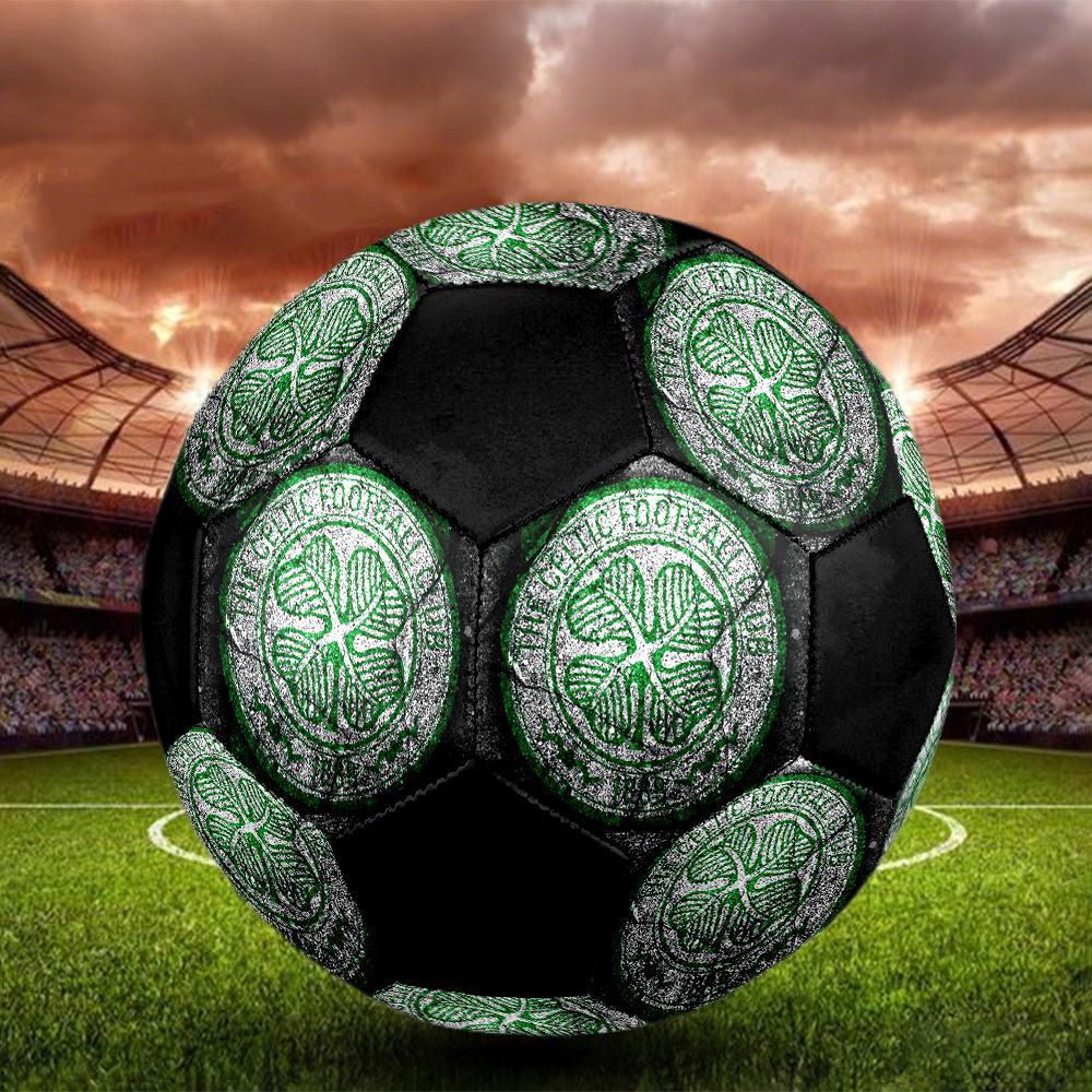 SIZE 5 Celtic Football Club Soccer Ball Colorful All Ages Machine Stitched PVC Competition Ready Durable High-Bounce