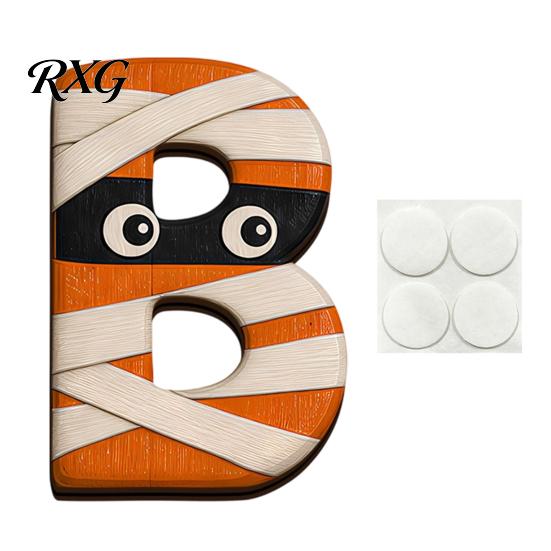 Halloween Desk Ornaments Wooden BOO Decoration for Tiered Trays, Creative Vintage Style Decor Solid Wood Tabletop Centerpieces Party Boo Sign