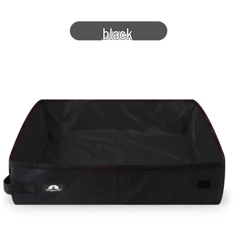 Foldable Oxford Cloth Large Cat Litter Box - Portable Cat Toilet for Travel Small 40x30x11cm чёрный