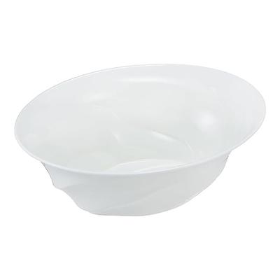 NARUMI Schüsselplatte Rillen 25cm Weiß Stilvolle Buffet-Schale Mikrowellengeeignet Warmhalteplatte Spülmaschinenfest 52257-3677