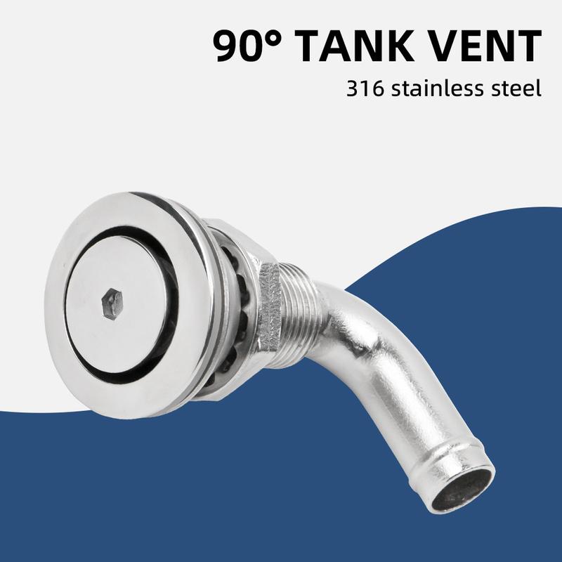 New Arrivals 316 Stainless Steel Tank Vent 90 Degree Marine Boat Fuel Breather Gas Tank Vent Marine Hardware