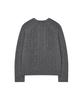 COVERNAT WOMAN Wool Blend Cable Knit Dusty Blue