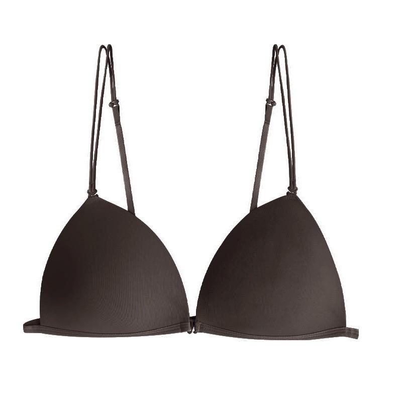 Front Bra Women Thin Seamless Wireless Push Up Bralette With Removable Straps