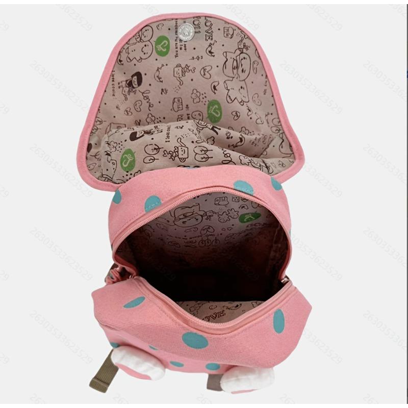 Cute Rabbit Canvas Backpack for Girl, Lightweight Preschool Kindergarten School Bag, for Little Girls 3-7 Years