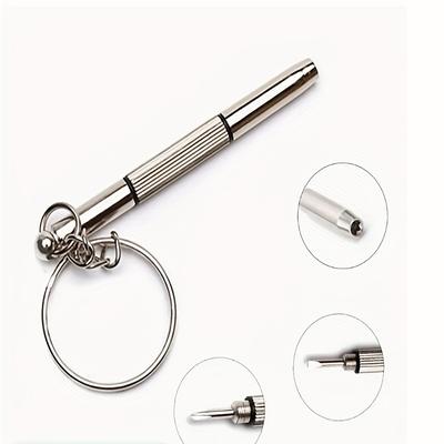 3-in-1 Portable Eyeglass Screwdriver Keychain - Ultimate Repair Tool for Glasses, Watches & More, Durable Metal, No Power Needed, Compact Design