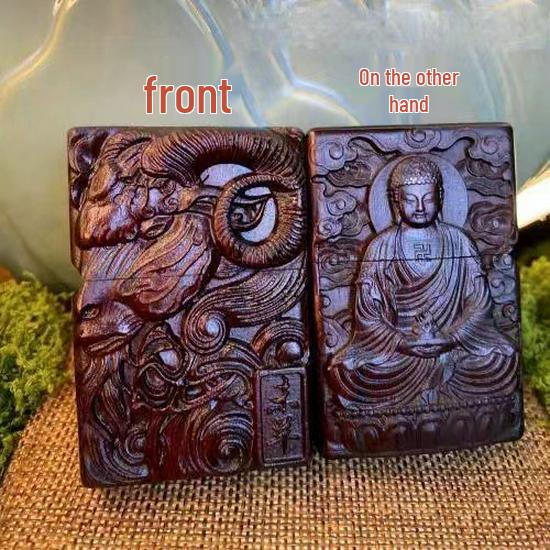 Retro Rosewood Double-Sided Windproof Wenwan Lighter