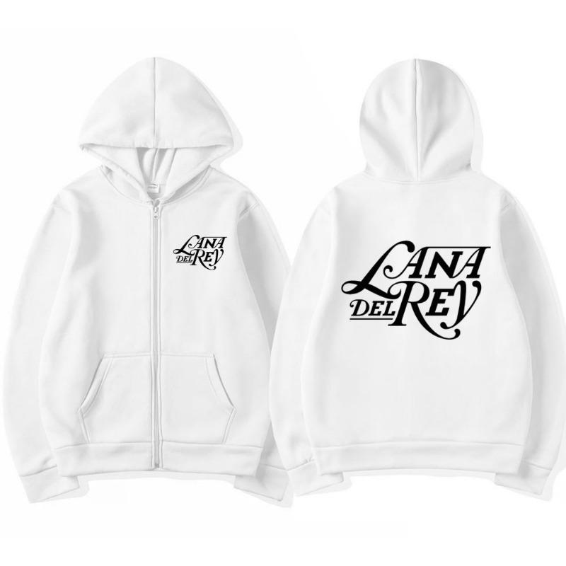 Lana Del Rey Graphic Logo Zipper Hoodie Men Women Vintage Oversized Zip Up Sweatshirt Fashion Fleece Hoodies Jackets Streetwear