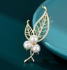 Vintage Brooch For Women Glasses Shaped Personality Design Christmas Girl Gift Accessories Golden Cute Pins