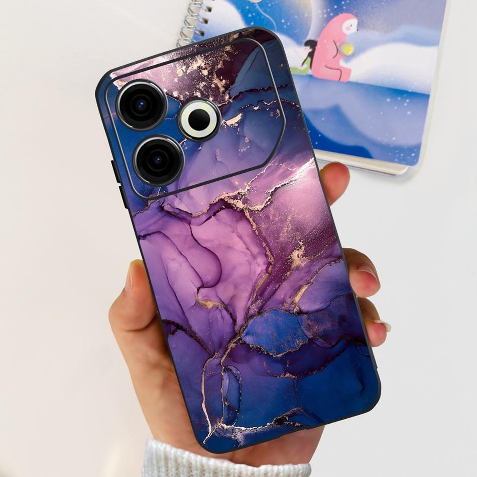 For Tecno Pova 6 Neo Phone Case Pova6 Neo 4G 2024 Elegant Printing Soft Silicone TPU Cases