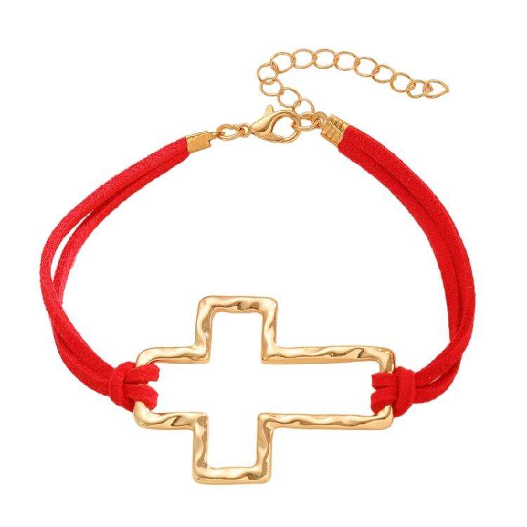 

Contemporary Openwork Crosses Bracelet Versatile Adjustable Feature Constructed With Alloy Materials For Formal Event