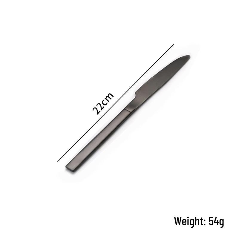 Ensemble de couverts créatifs en acier inoxydable: Couteau à steak Knight, Fourchette, Cuillère - Couverts occidentaux 4 pièces
