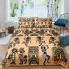 Cleopatra Bedding Sets King Size Ancient Egyptian Pattern Duvet Cover Set Mummy Exotic Tribe Style Comforter Cover Quilt Cover