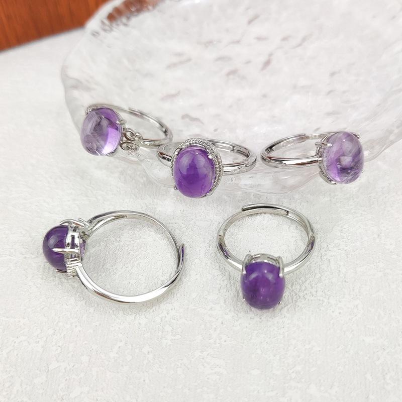 Adjustable Natural Crystal Tiger Eye Ring in Coffee Color