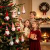 Adornos de Muñecos Lindos sin Rostro 2026 Calendario de Adviento Gnome de Navidad, Caja de Set de Cuenta Regresiva de 24 Días con Colgantes para Árbol, Muñecos de Peluche, Navidad para