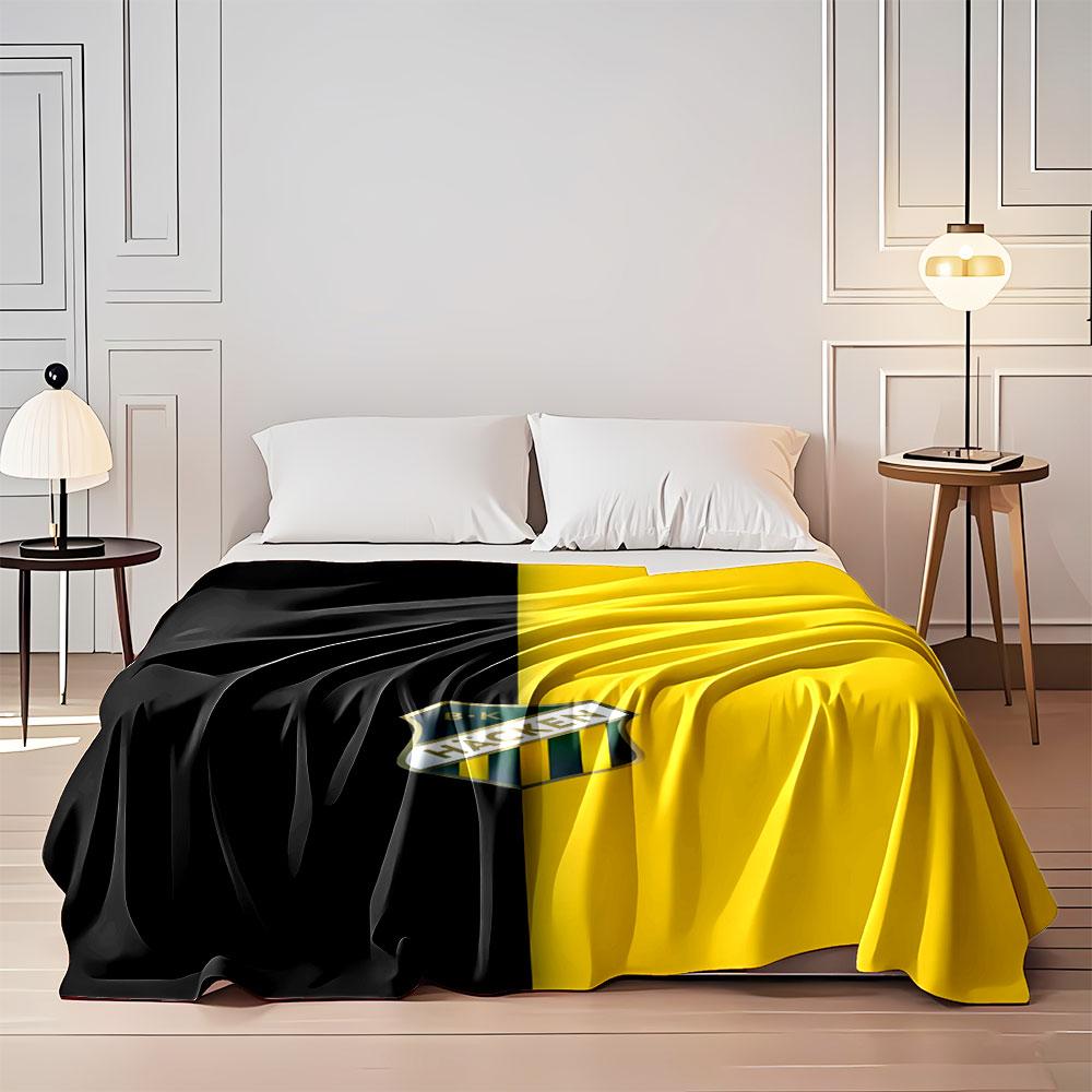 BK Häcken Teamfarben Decke Druckdecke weich und gemütlich perfekt für das Wohnzimmer Bett Sofa oder ein Nickerchen,Geschenk