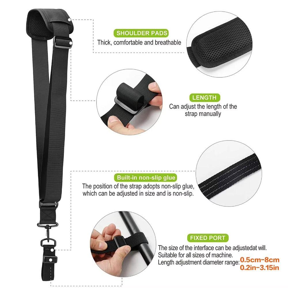 Adjustable String Trimmer Harness Durable Nylon Hanging Weeding Machine Strap  Outdoor Use