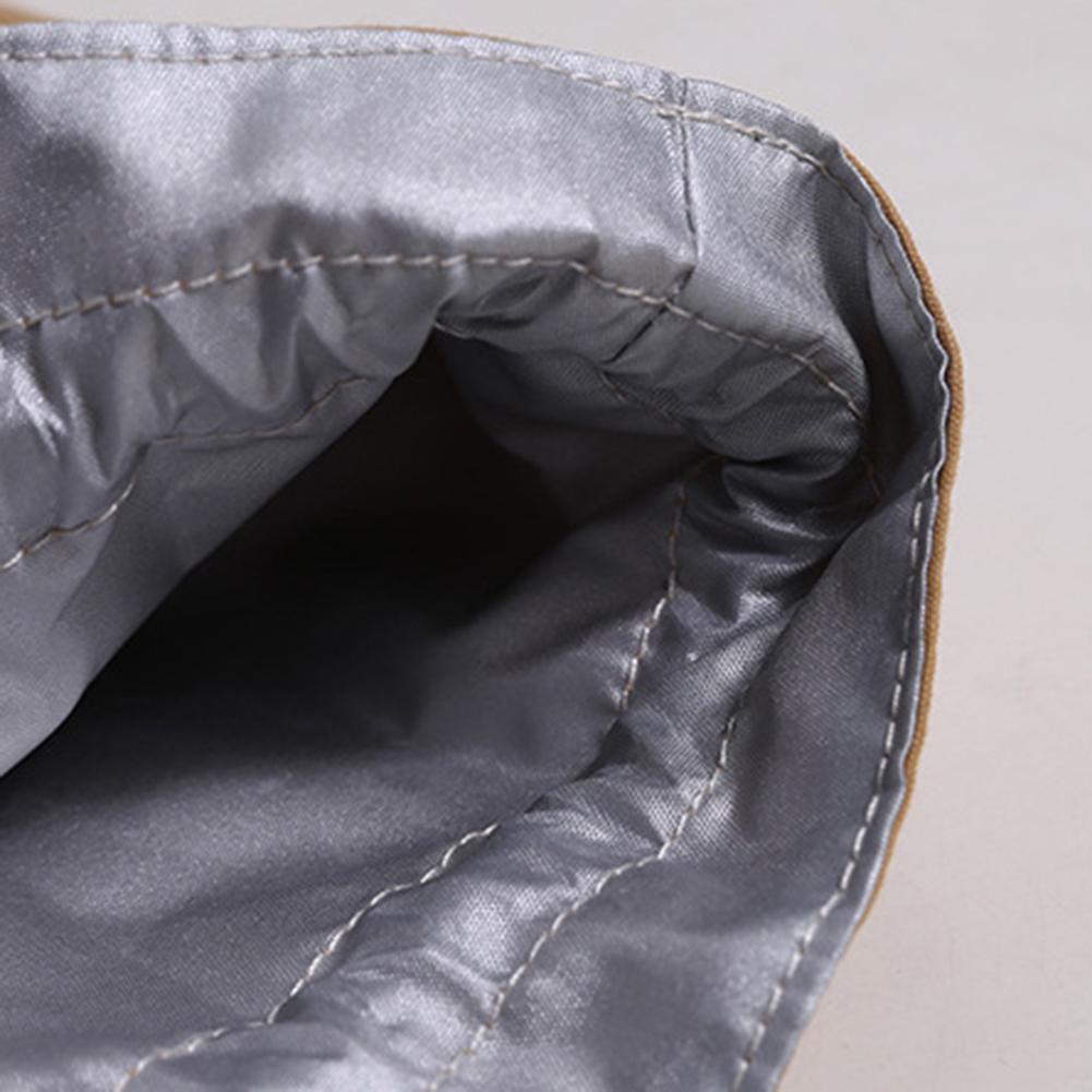 Canvas Portable Insulated Handbag Reusable Drawstring Bundle Bag Multifunctional Camping Food Container Work Picnic Travel Bag