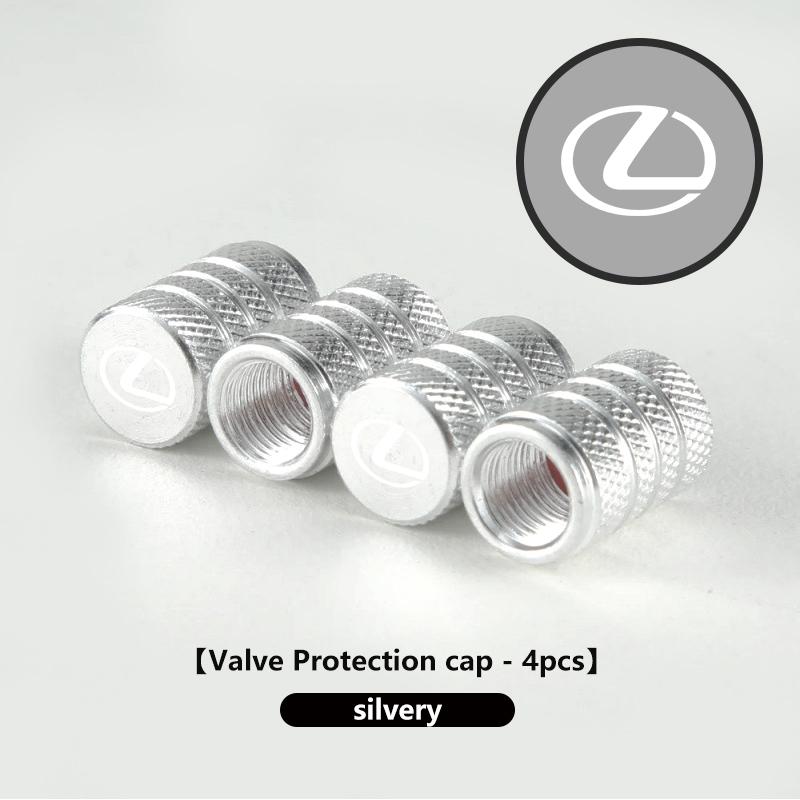 4PCS Car Wheel Tire Valve Cap Cover Airdust Waterproof For Lexus UX250h RX450h RX300 GX470 CT200h RX400h NX300h RX350 AEI1