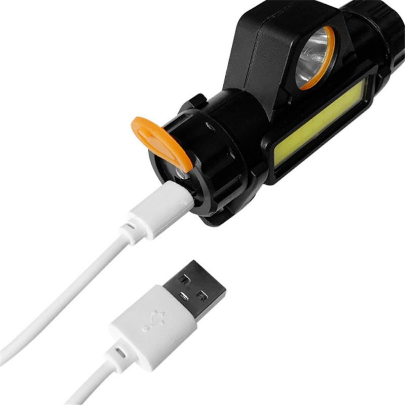 Led Xpe+cob Headlight USB Rechargeable Headlamp Head Torch Outdoor Waterproof Camping Head Light