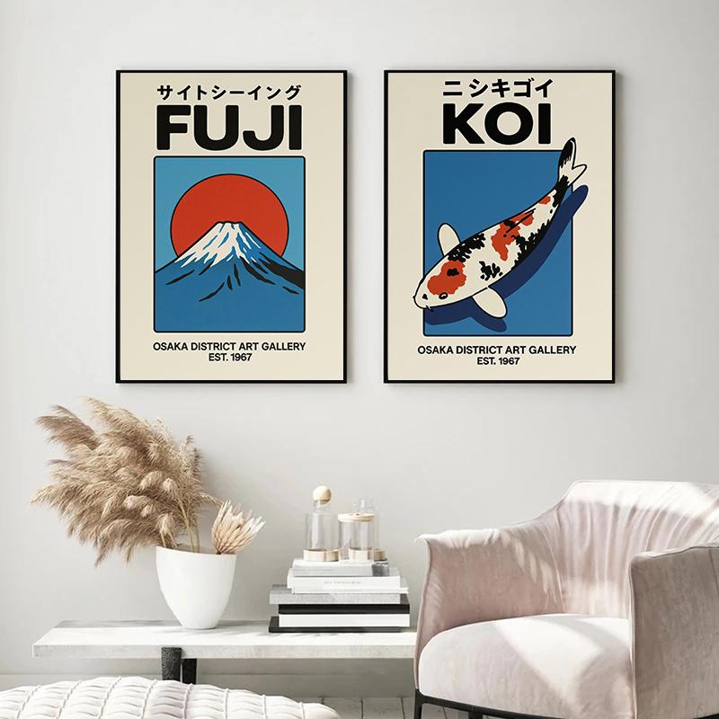 Blossom Japanese Exhibition Posters Bonsai Mount Fuji Temple Prints Japan Travel Canvas Painting Wall Pictures Home Room Decor