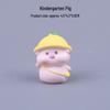 Creative Piggy Resin Ornament for Car and Office Decor
