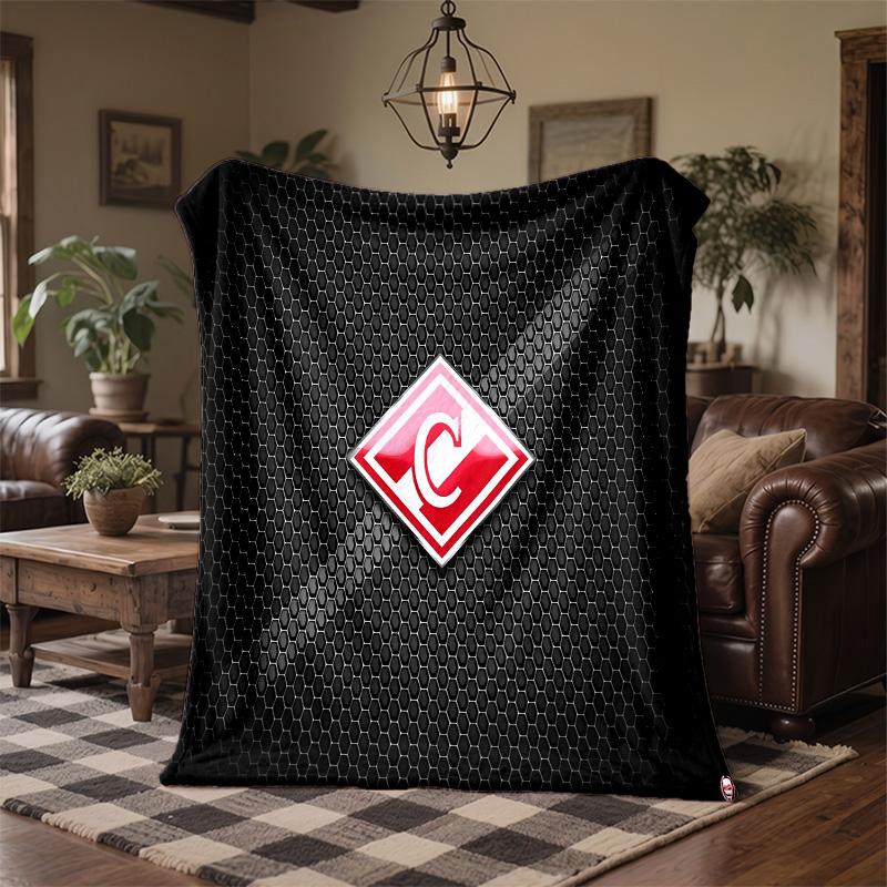 Spartak Moscow Print Flannel Blanket Soft Warm Sofa Bed Throw Blanket For Home Office Bedroom