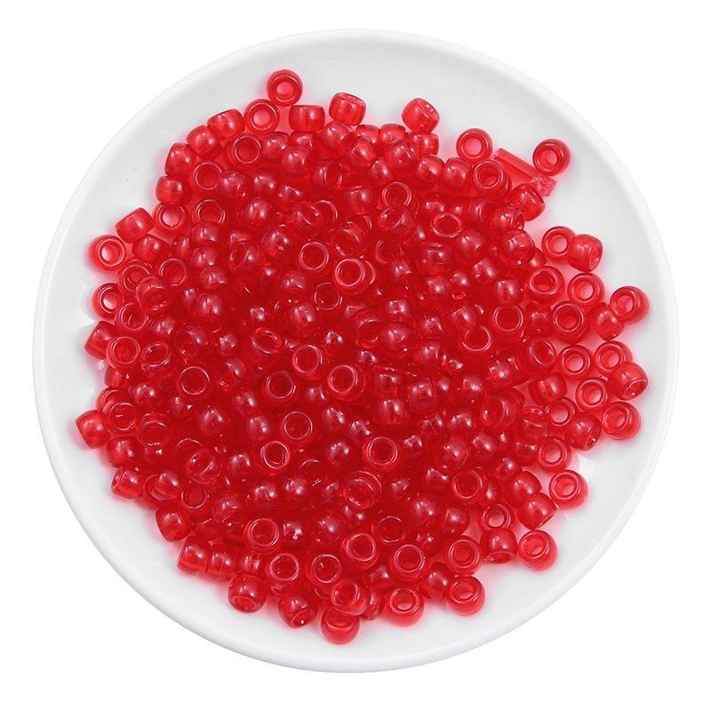 Handmade Bracelet Beads Acrylic Large Hole Barrel Beads Pony Beads Weaving Handmade Diy Bracelet Plastic Beads Jewelry Accessories Beads Loose Beads