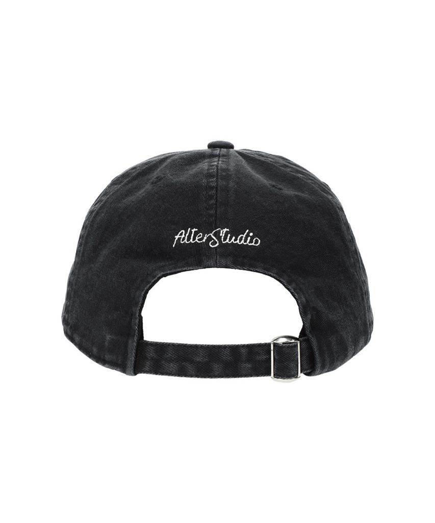 ALTER STUDIO Washed Volume Logo Cap_Charcoal