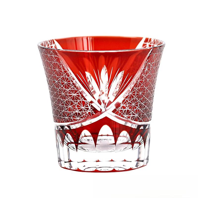 

Japanese Edo Kiriko Hand-Carved Glass Whiskey Tumbler
