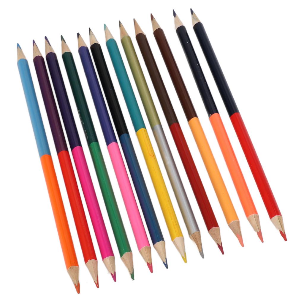 12pcs Pencils Set Double Sided Erasable Pre Sharpened Pencils for Drawing Writing Correcting