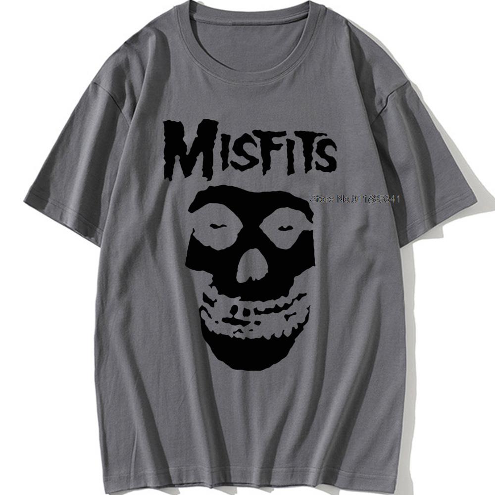 New Men's Hip-hop Punk Skull Misfits Brand Cotton Short-sleeve T-shirt Marve Graphic T Shirts  Harajuku  Graphic T Shirts