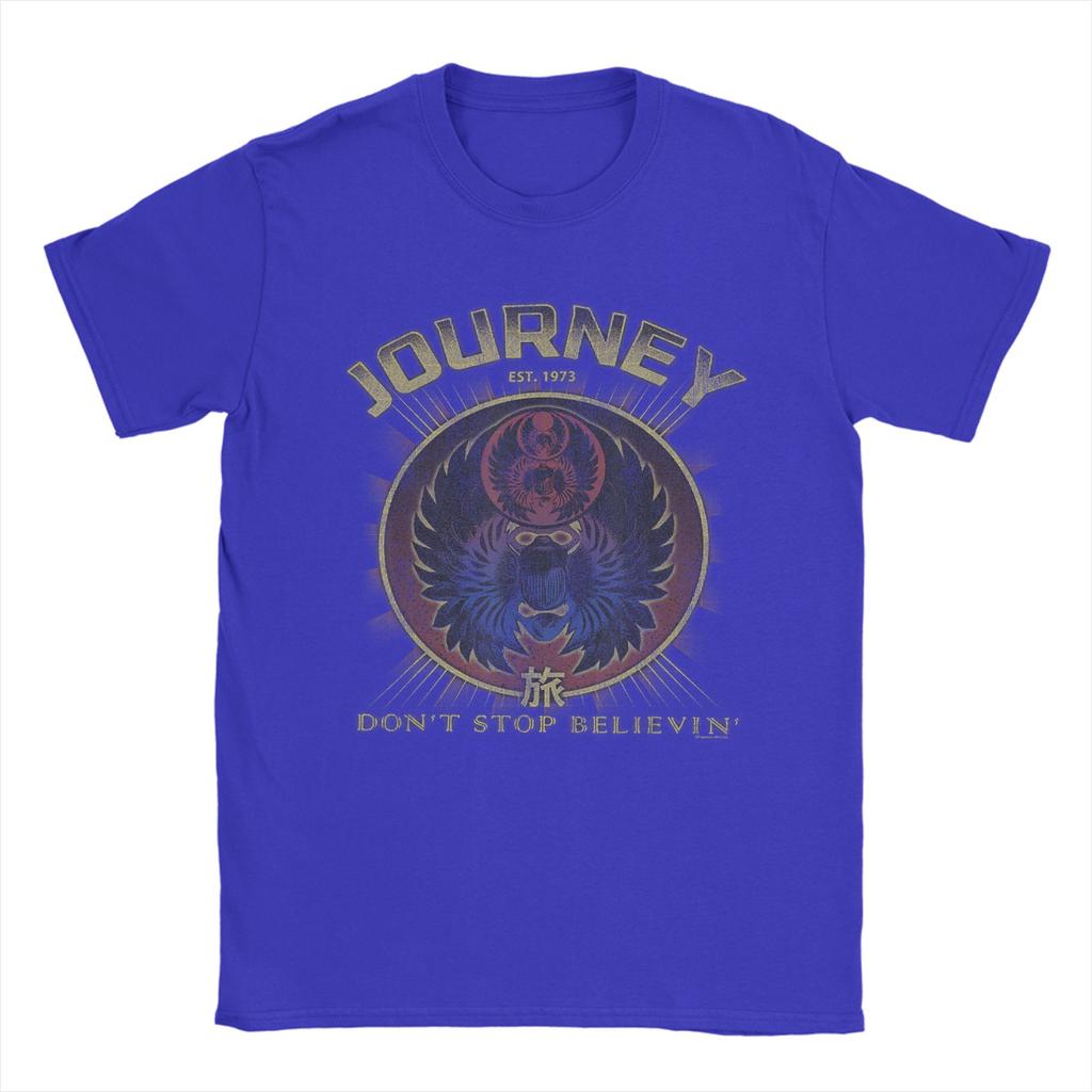 Journey Gold Dont Stop Believin Scarab Band Unisexs T Shirts  Funny Tees Short Sleeve O Neck TShirts 100 Cotton Clothing