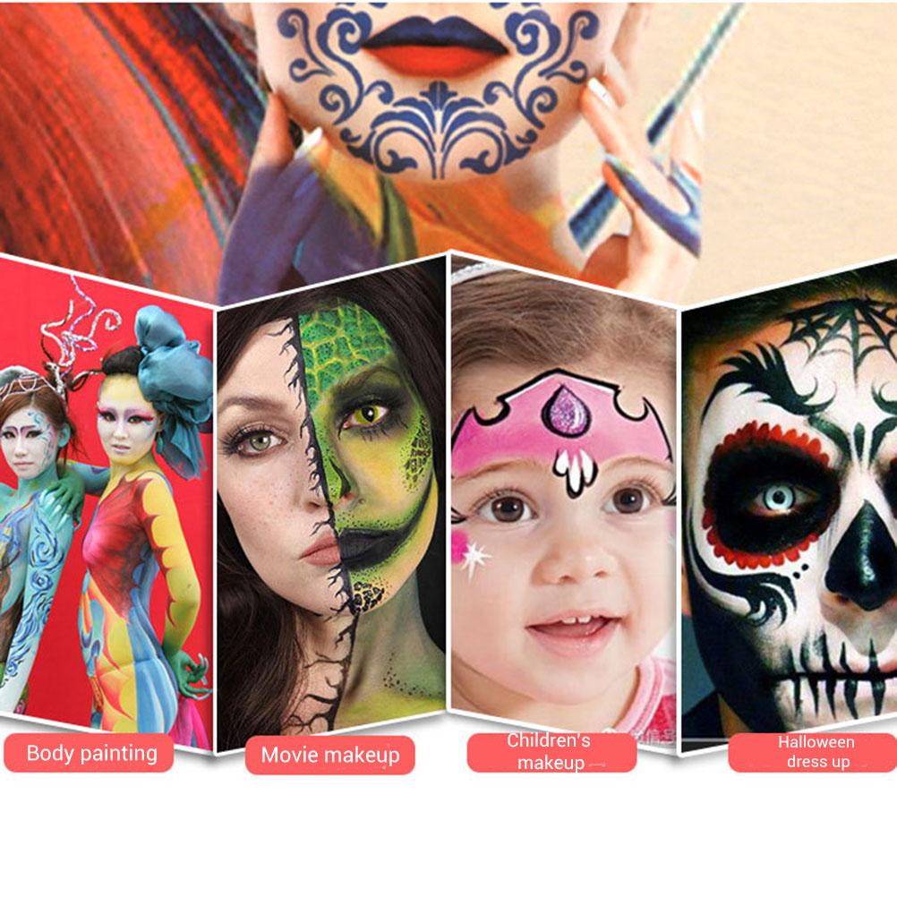 15 Colors Body Paint Makeup Facial Painting Pigment With Brush Kids Body Party Face Painting Makeup