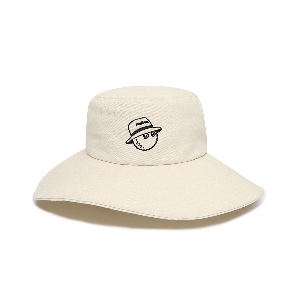MALBON GOLF Washed Cotton Bucket Hat Cream