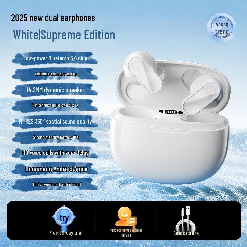 B-20 New Style Short Handle Noise-Cancelling Bluetooth Earphones: High-Quality Sound, Long Battery Life, Comfortable Fit.