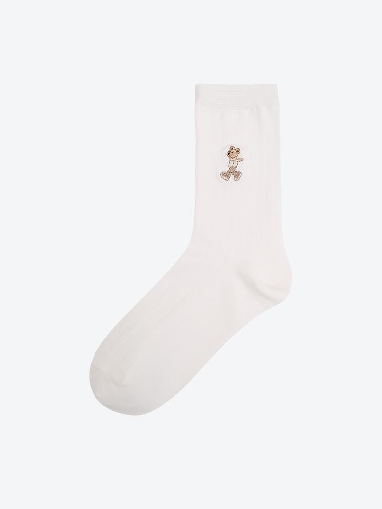 [Schuwer] Embroidered Middle Socks HPAO5FA202
