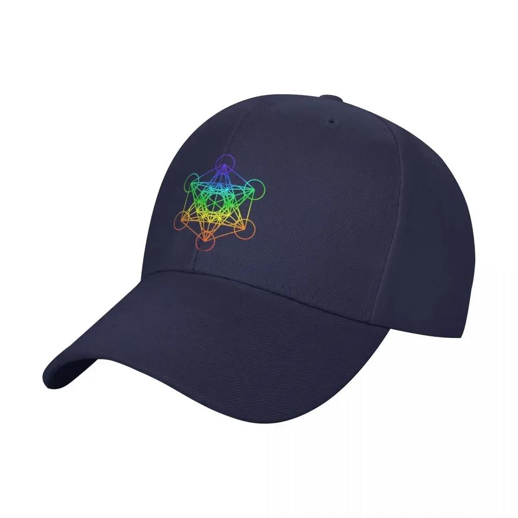 Sacred Geometry Metatron's Cube In Raibow Colors Baseball Cap Visor Beach Outing |-F-| For Women Men's