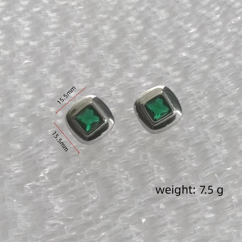 

Серьги-пусеты из циркона с позолотой 18 карат: Минималистичный четырехугольный дизайн, нержавеющая сталь, не выцветающая